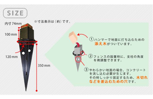 埋め込み用ウッドポール固定金具 4個セット フェンス 木製フェンス ピケフェンス 天然木製 ガーデンフェンス ガーデニング 枠 柵 仕切り 目隠し 境目 クラシカル アンティーク トレリス ベランダ つる 薔薇 バラ 朝顔 園芸 ラティス Sermus Es