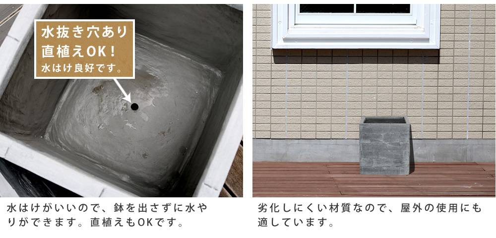 レンガ調プランター Terre Gris テール グリ 幅40 鉢 鉢カバー プランター カバー ガーデニング 水抜き穴 レンガ花壇 おしゃれ 北欧 ナチュラル アメリカン 庭 ベランダ 屋外 Sermus Es