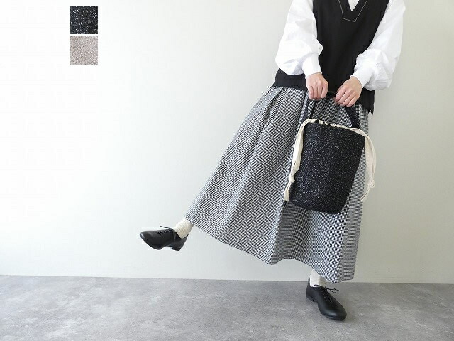 Gauze# ガーゼ ／キュリアスギャザースカート／ギンガムブラック／美品 Gauze# ガーゼ キュリオスギャザースカート (25SS) | T.T. GARRET