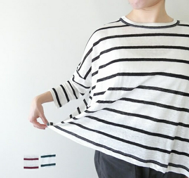 maomade(マオメイド) あて先で見つけたよ！リネン間借り人つづき物 7分袖T(521223)