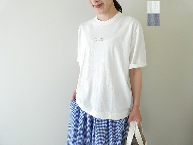 【SALE】NATURAL LAUNDRY(ナチュラルランドリー) カード天竺×先染めパネルパネル リメイクT(7253C021)※セール商品の為、送料無料サービス対象外 NATURAL LAUNDRY(ナチュラルランドリー) カード天竺×先染め