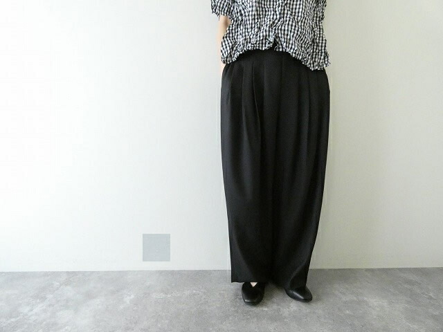 【SALE】【SALE】mizuiro ind(ミズイロインド) ハイウエストタックパンツ(3-260077)