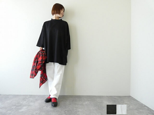 天気堂(かいせいどう) Girl\u0027s Wide 表着・7分袖ティーシャツ(53C-35) (3)ブラック-(1)オフ白