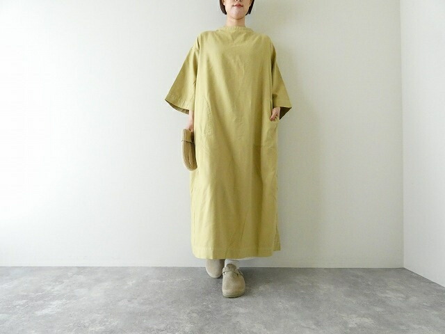 【SALE】【SALE】prit(プリット) ネルモールスキン7分袖ボトルネックワンピース(80631)