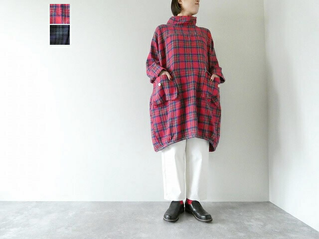 晴れ堂(かいせいどう) Girl\u0027sタータンチェック/リラクシンWork アルピーノ・ヤッケチュニック(53JK-108)
