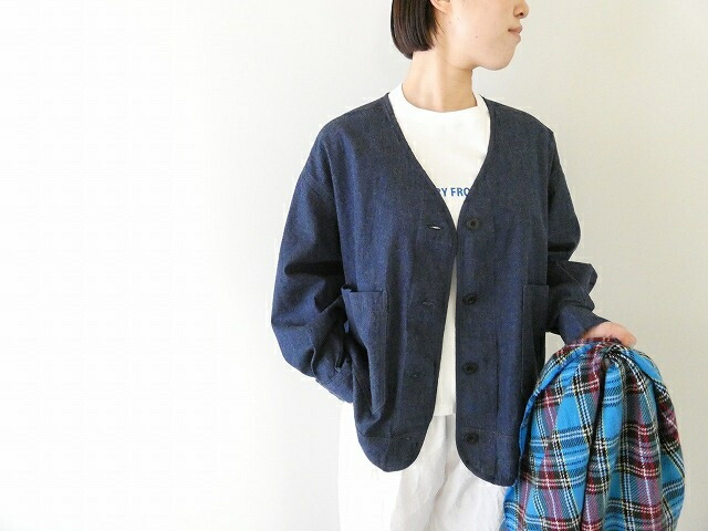 BLUE LAKE MARKET(ブルーレイクマーケット) 配色ステッチ8ozデニムジャケット(B-527002)