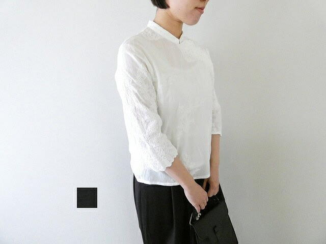 mizuiro ind(ミズイロインド) lace chinoiserie shirt(1-230168)