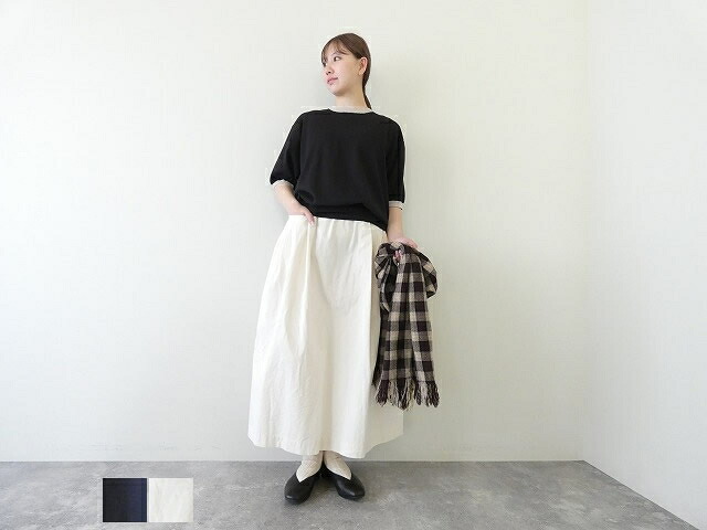 bulle de savon(ビュルデサボン) コットンダンプタックポケットスカート(03-01-SK-009-26-1)