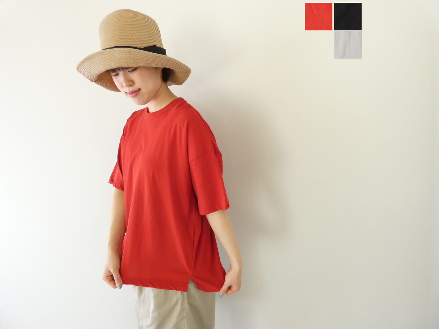 NATURAL LAUNDRY(自然的ランドリー) ツイストニットワイドT(7262C009)