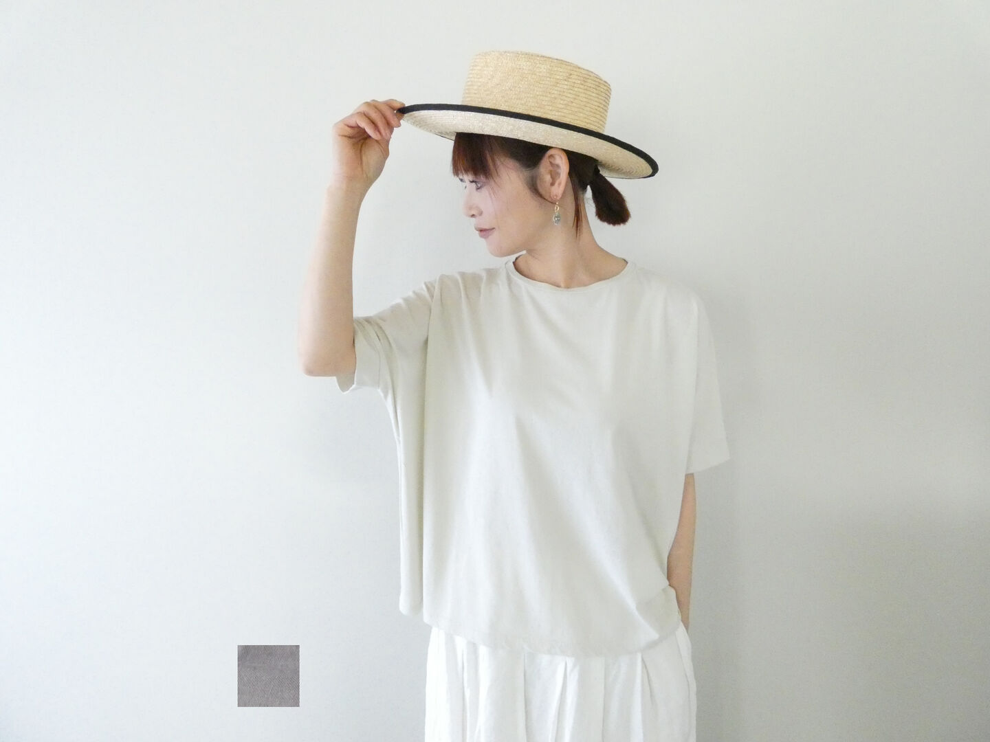 evam eva(エヴァムエヴァ) cut\u0026sew wide pullover 広々としたティーシャツ(E261C169)