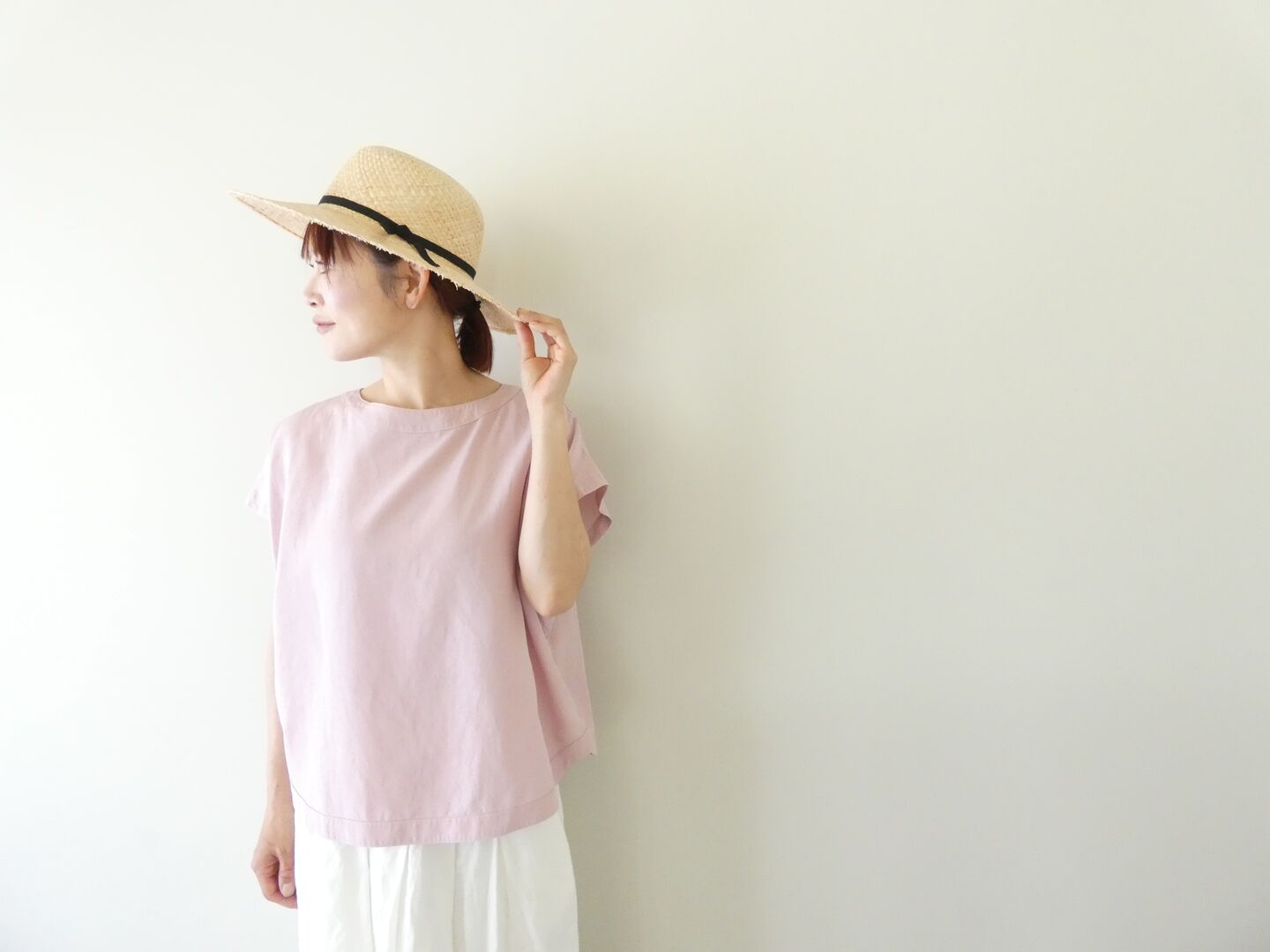 ata(アタ) blouse.1テンセルリネンドルマンブラウス(4211-0880)