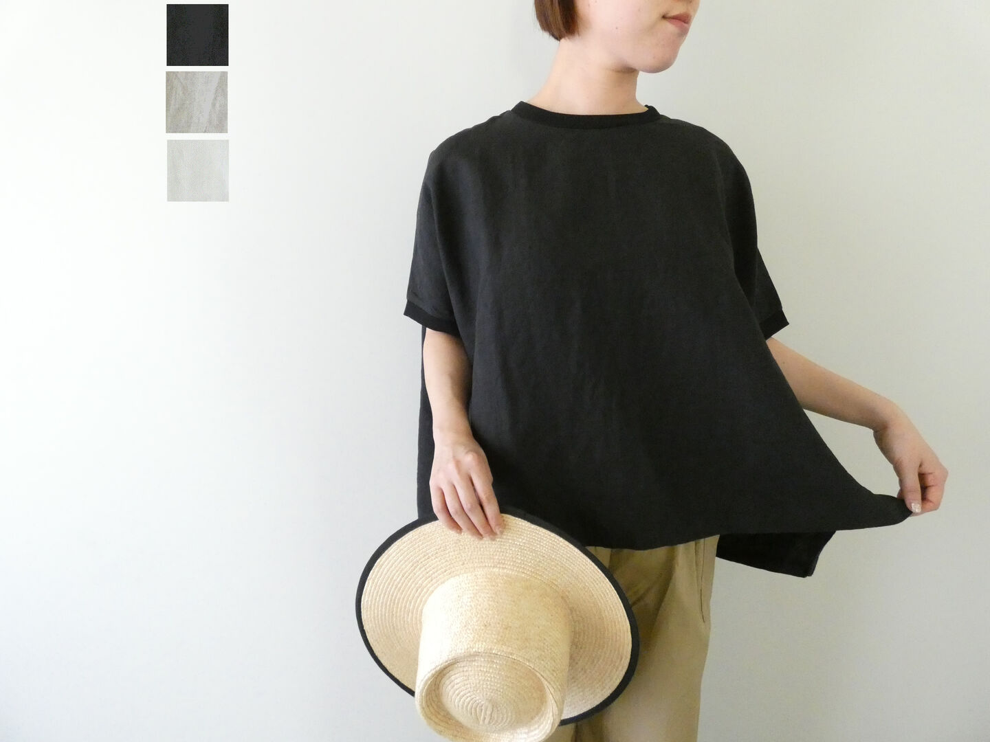 ORDINARY FITS(オーディナリーフィッツ) LINEN WIDE PULLOVER TEE(SH026-226)