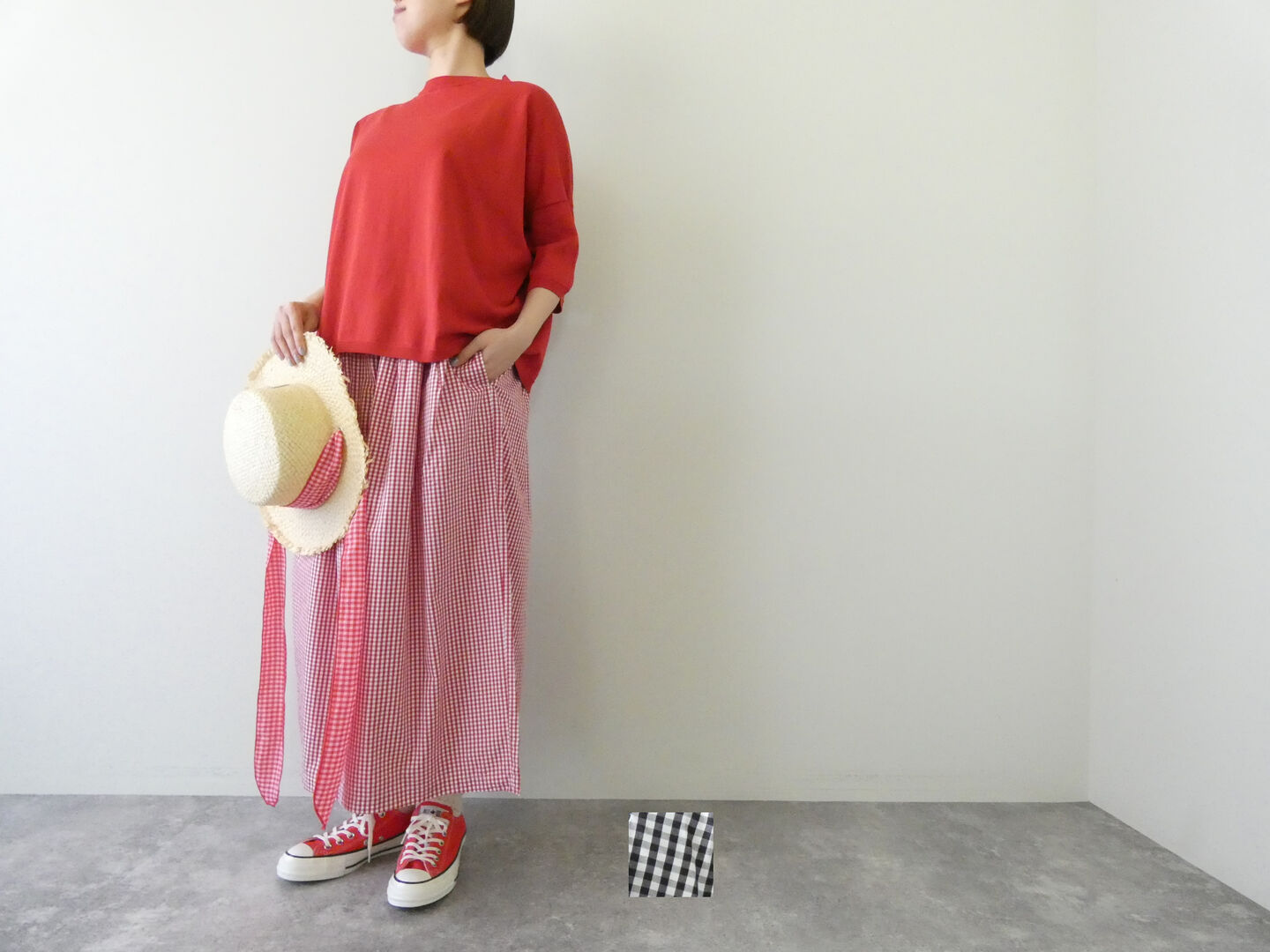 Hands of creation(ハンズオブクリエイション) peru pima cotton checkキュロットスカート(1630504)|SPACE MOO Web