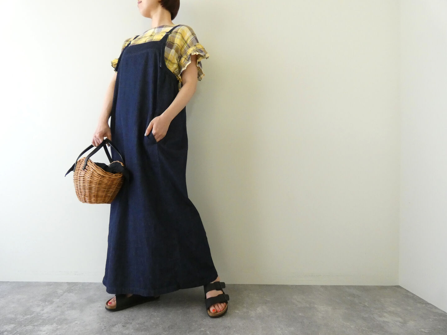 【SALE】【SALE】D.M.G.(ディーエムジー) サロペットスカート　(29-8)ワンウォッシュ(17-494E)｜ＳＰＡＣＥ　ＭＯＯ Web