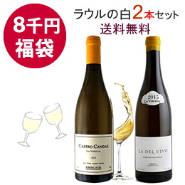 【数量限定】福袋 8千円 ワイン スペインワイン 高級 白ワイン 飲み比べ【ラウル・ペレス (白ワイン2本セット)】送料無料 消費税込 産地 DOリベイラサクラ ビエルソ カストロ カンダス ギフト プレゼント ラッピング メッセージカード お祝い ベルティカル フィンカ