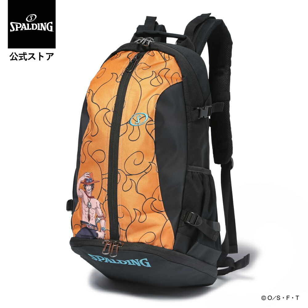【公式】ケイジャー ONE PIECE メラメラの実 40-007PMM SPALDING スポルディング 公式 バスケットボール スポーツ バスケ バッグ リュック バックパック 大容量 32L 男性 女性 メンズ レディース おしゃれ 収納 ボール 部活 通学 ワンピース画像