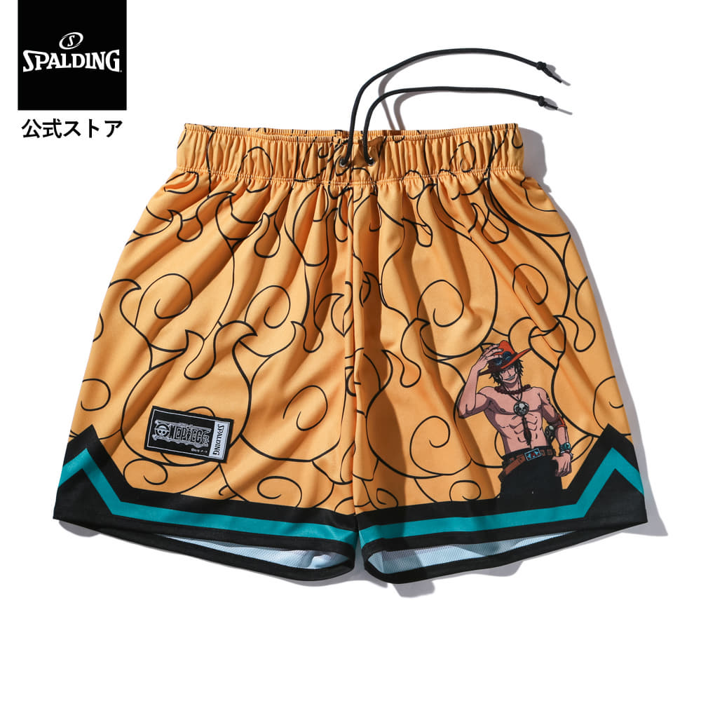 【公式】ジャージーショーツ ONE PIECEメラメラの実 SMP25108P 【1カラー展開】 SPALDING スポルディング バスケットボール バスケ ウェア 練習着 メンズ レディース 男性 女性