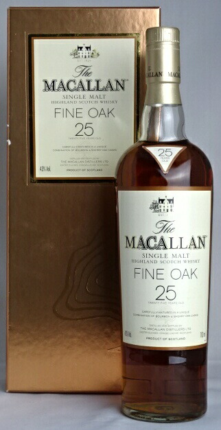 楽天市場 オールドボトル マッカラン 25年 ファインオーク 700ml 43度 箱付き The Macallan シングルモルトスコッチウイスキー 中古 A Violet