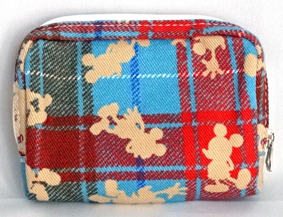 楽天市場 未使用 ポーター ビームス ディズニー チェックミッキー柄ポーチ シガレットケース 水色 Porter Beams Disney A062 Violet