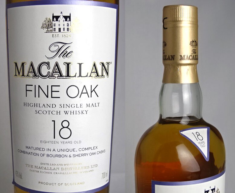 楽天市場 終売品 旧ラベル マッカラン 18年 ファインオーク 700ml 43度 Macallan A005 お酒のspana