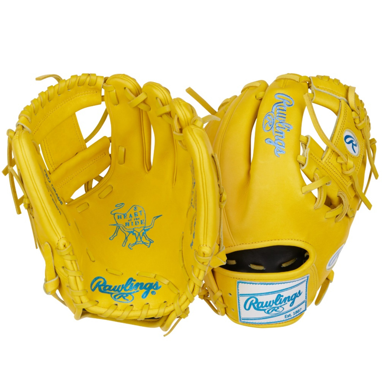 【日本未発売】【Rawlings(ローリングス)】硬式用地球儀 PROR204-2Y 11.5 inch Premium Heart of the Hide Leather 黄色 ColorSync 9 ■内野手手用グローヴ HOH