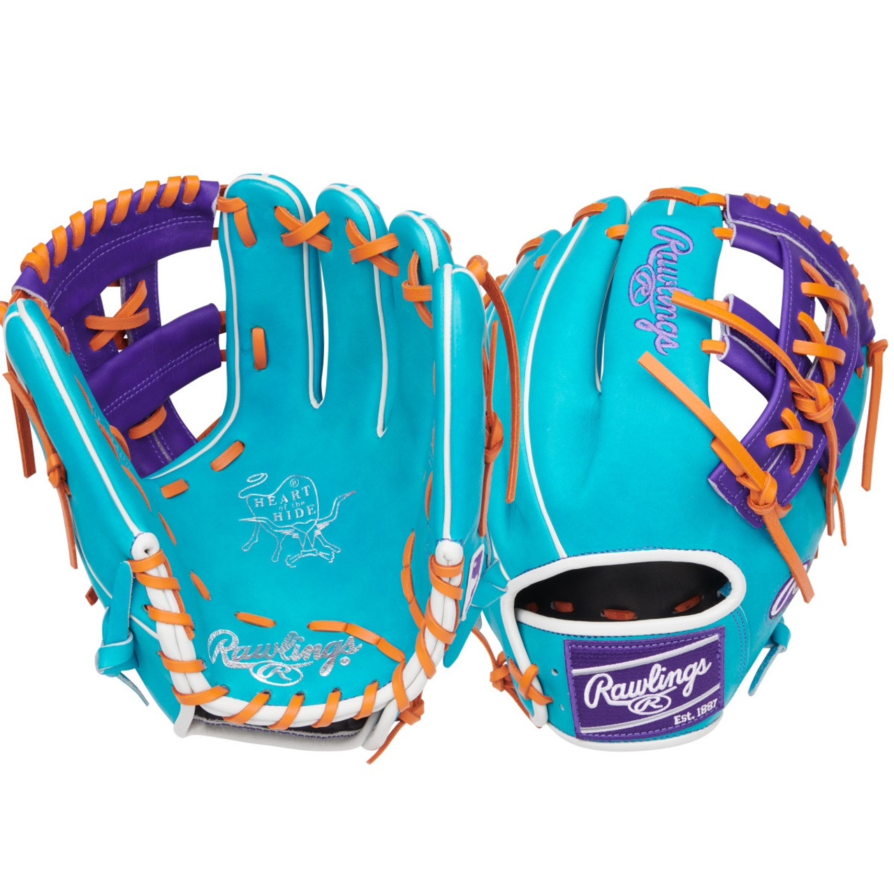 押さえる【日本未発売】【Rawlings(ローリングス)】Gold Glove Club April 2025 硬式用地球儀 HOH（ティール・パープル）PROR205-32TEP 11.75 inch■Heart of Hide 内野手手用グローヴ 200型