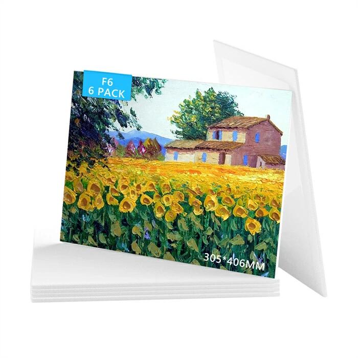 アクリル画 Sunflowers グレー F6号キャンバス アクリル画 Sunflowers