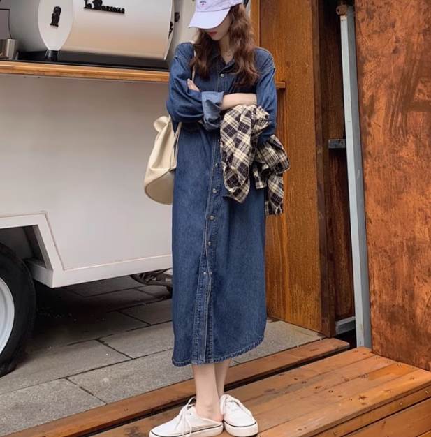 レディース ワンピース デニム かわいい 大人可愛い カジュアル 上品 おしゃれ かっこいい レトロ こなれ感 ラフ メンズライク ボーイッシュ スポーティー ガーリー ルーズ 個性的 モード系 エレガント モダン 存在感 とろみ感 浴衣風 ヴィンテージ ラブリー キュート