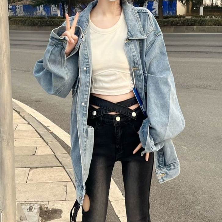 デニム MA-1 ジャケット レディース 秋 冬 アウター 長袖 襟付き ドッキング ファスナー 前開き シンプル カジュアル お洒落 かっこいい こなれ感 ラフ メンズライク 個性的 無地 ゆったり ルーズ 学生 通学 デート お出かけ 女子会 休日 着回し 普段使い 大きいサイズ 2XL 楽天市場】デニムMA-1ジャケット アウター ジャケット 袖あり 長袖 襟