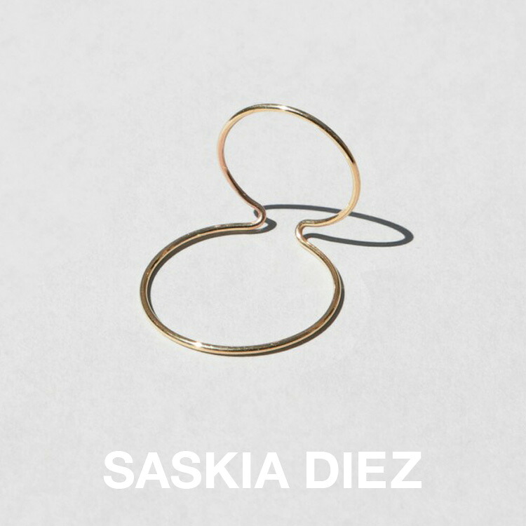 SASKIA DIEZ サスキアディツ GOLD WIRE DOUBLE EARCUFF ゴールドワイヤー ダブル イヤーカフ レディース 片耳用