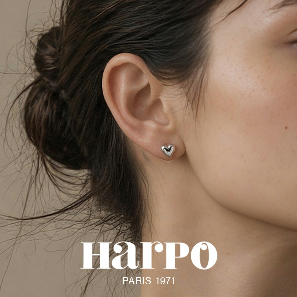 HARPO アルポ ハート スタッズ ピアス シルバー925 小さめ ナバホ 両耳用 レディース インディアンジュエリー｜Sparkle 店