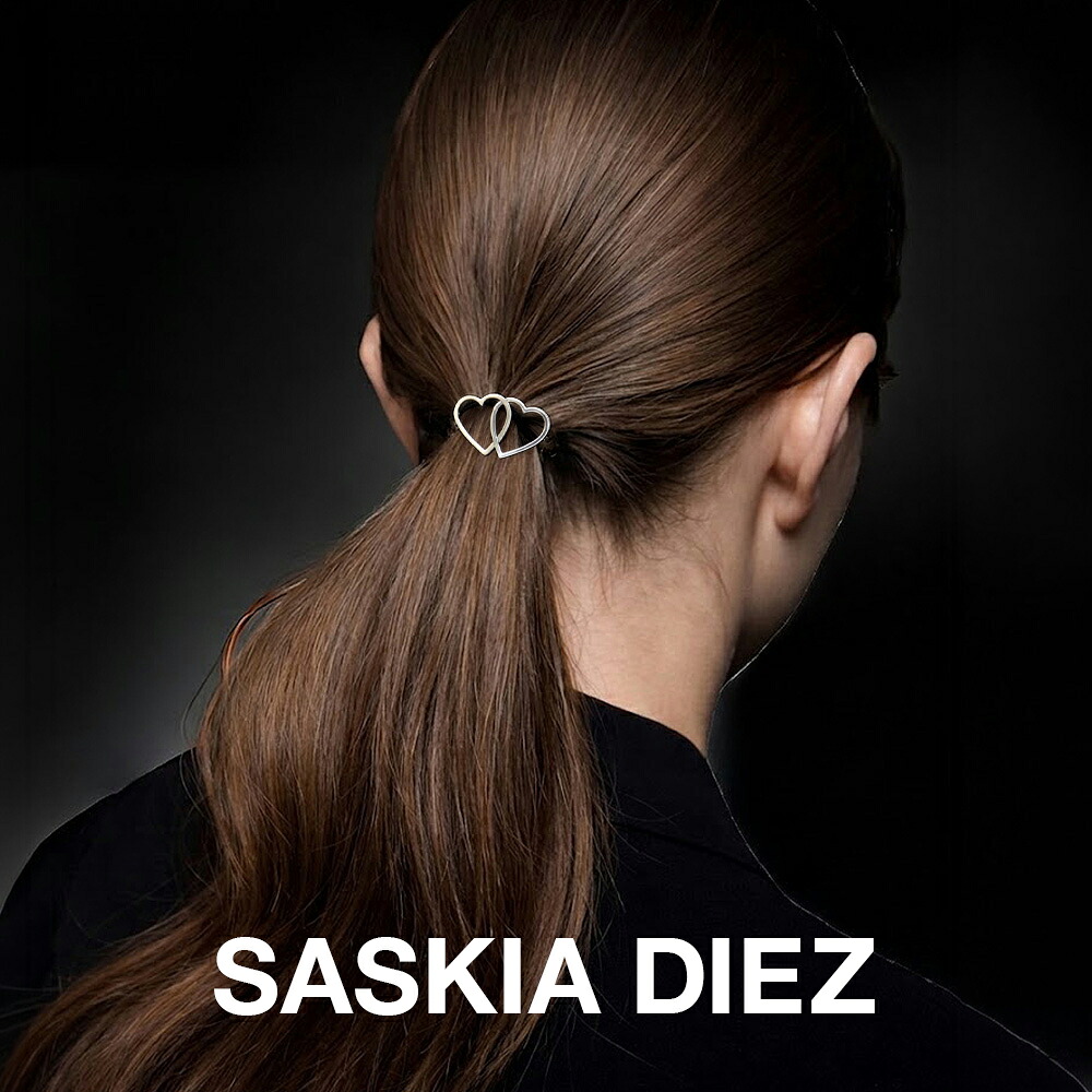 SASKIA DIEZ サスキアディツ リンクドハートヘアタイ 925スターリングシルバー ヘアゴム レディース 大人向け ブランド