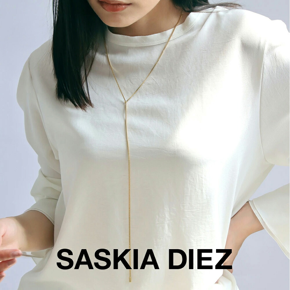 【再入荷】SASKIA DIEZ サスキアディツ GOLD FRINGE NECKLACE NO1 ゴールド フリンジ ネックレス 18k gold plated 925 sterling silver レディース メンズ ラリエット ロング Y字 24,750円