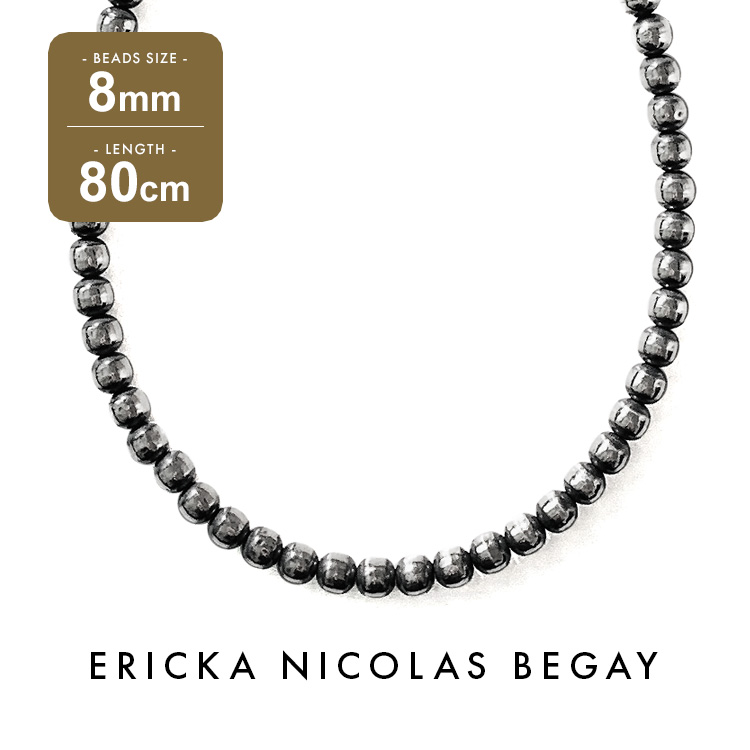 【楽天市場】ERICKA NICOLAS BEGAY エリッカ ニコラス ビゲイ 8mm/80cm Oxidized navajo pearl