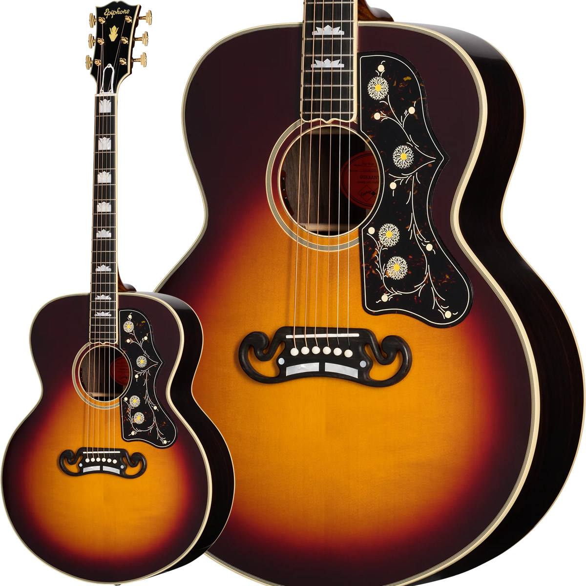 楽天市場】Epiphone Inspired by Gibson J-200 (Aged Vintage Sunburst