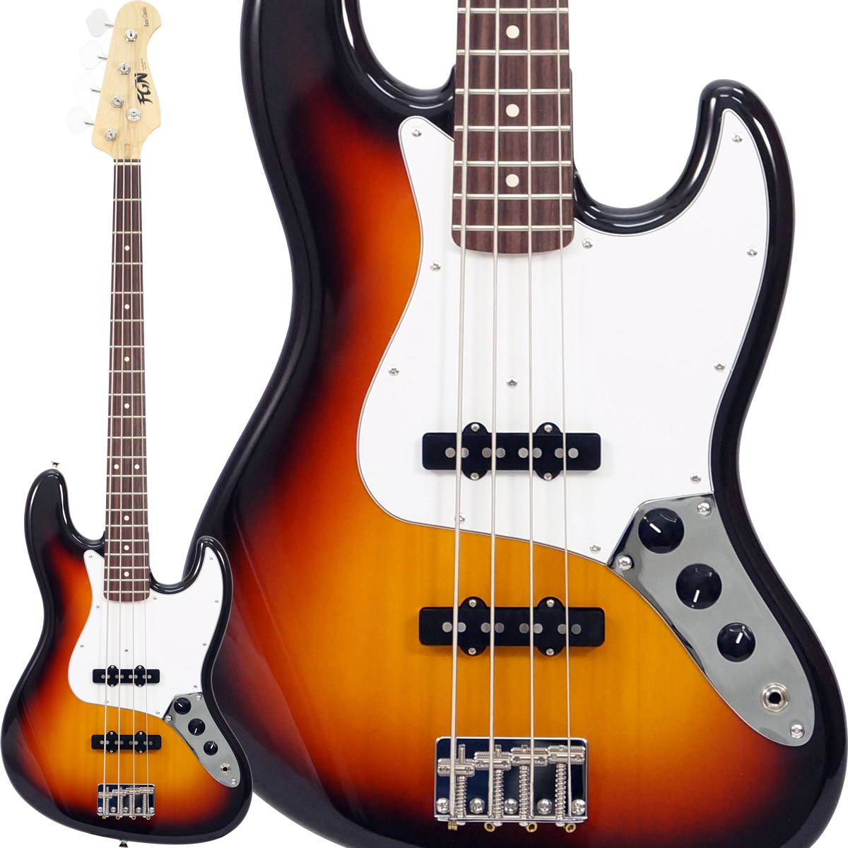 日本製『フジゲンCoolZ エレキベース サンバースト』美品FGN ジャズ