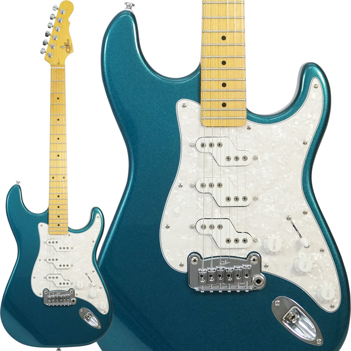G&L Legacy エレキギター ブルー G&L Tribute Legacy Lefty Blueburst/Rose《エレキギター