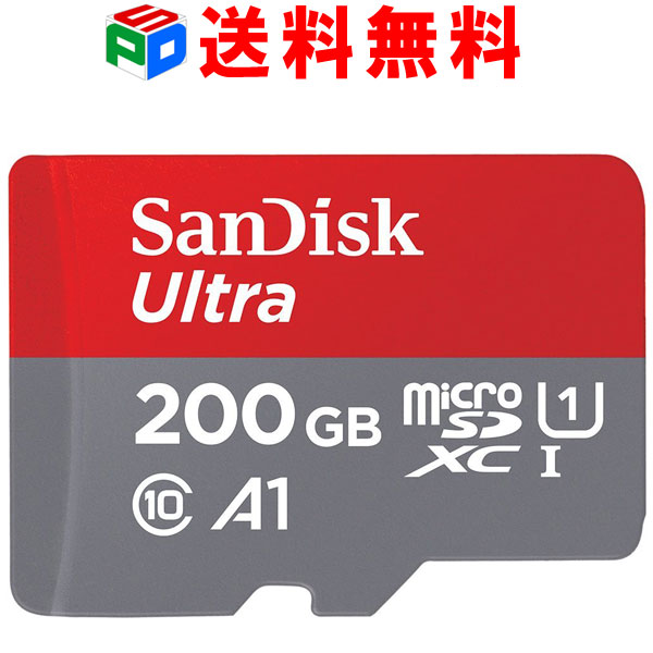 microSDXC 200GB SanDisk サンディスク UHS-I 超高速100MB/s U1 FULL HD アプリ最適化 Rated A1対応 海外向けパッケージ品 SATF200NA-QUAR 送料無料