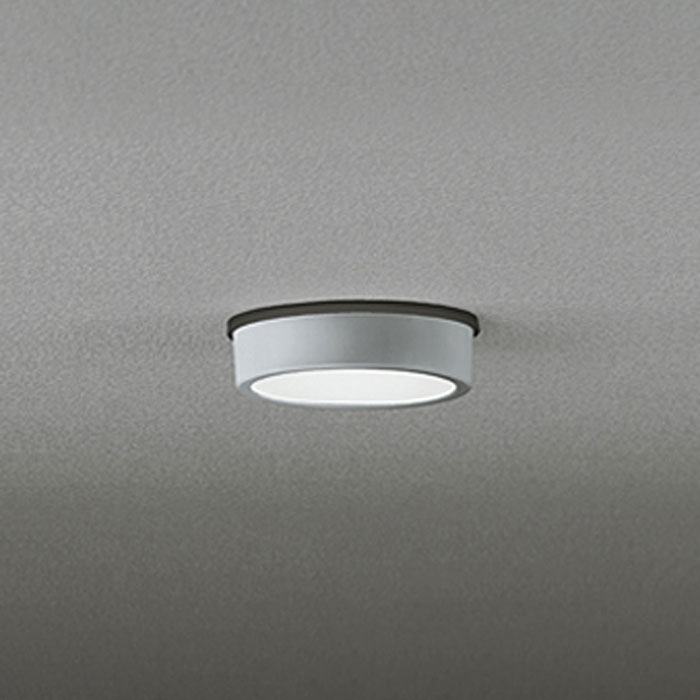 オーデリック エクステリア LEDシーリングダウン フラットプレート 軒下取付専用 防雨型 白熱灯60W相当 マットシルバー 昼白色：OG254531R