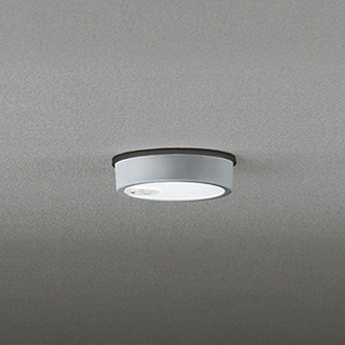 オーデリックエクステリア LED上昇限度落ち込む 坦々たるお皿軒下取り付き専用防雨型 高温発光灯60W好いかげんに人感検知器ON-OFF型 つや消ししろがね色昼白いこと：OG254537R