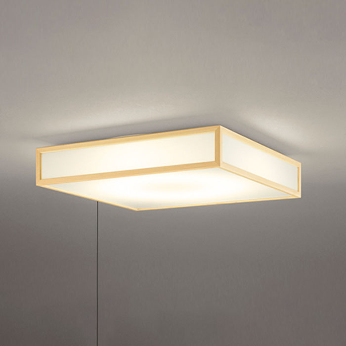 オーデリック 和風LEDシーリング 調光 ～10畳 引きひも付 檜 電球色：OL291699LR