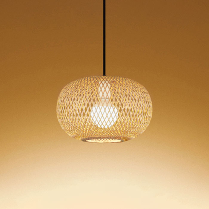 オーデリック 和風LEDペンダント 非調光 引掛シーリング 白熱灯100W相当 竹 昼白色：OP035356NR