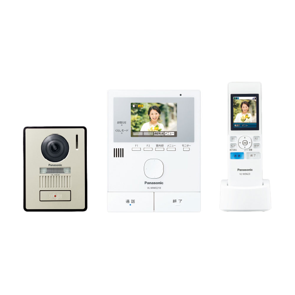 パナソニックワイヤレスモニター付テレビドアホン1-2印字機VL-SWE210KLA