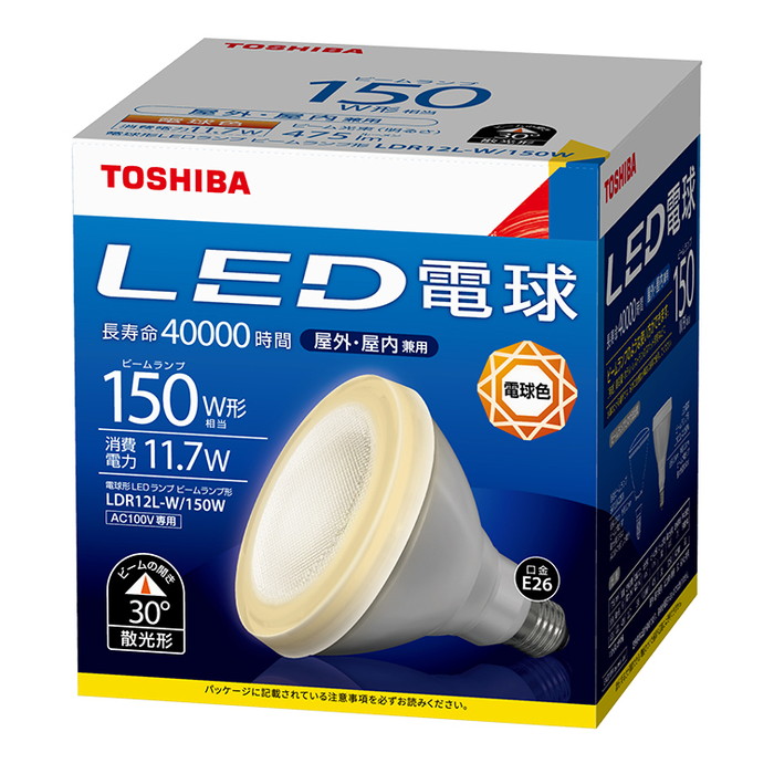 予約済 TOSHIBA LED電球 LDR12L-W/150W ６個 1ケース売 ldr12lw150w.jpg