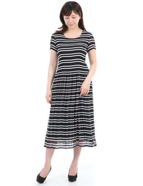 レディースファッション ワンピース Specchio 公式店 ワンピース ロング マジョリカプリーツ ボーダー シフォン スペッチオ レビュー高評価の商品 Www Marygiri Org