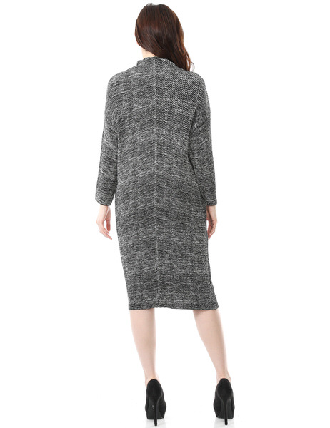 日本産 楽天市場 Specchio 公式店 スペッチオ シャトルプリーツ 杢柄プリント ファンネルネック サック ワンピース Specchio スペッチオ 超歓迎 Advance Com Ec