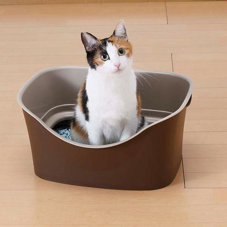 JL ボンビアルコン ラクラク猫室内用便器W立ちはだかる 赤銅色  【6個】