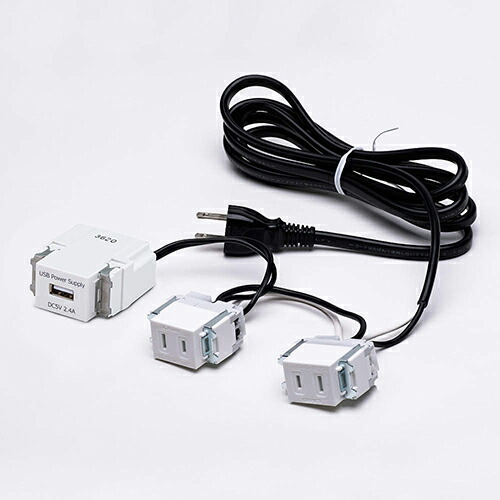SUG LAMP 結線済差し込み 白いこと 【品番 : DM3-A2U1P2-WT】 申しつける吊りひも : 210-035-183 スガツネ工業#灯し火工事不必要 USB申し受ける 導線一部分・パッキン