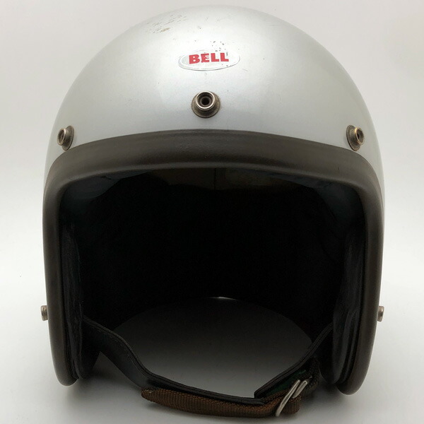 60\u0027s BELL MAGNUM SILVER 58珊 【外国で直輸入中古品】スモールジェットヘルメット 開けはなし人間の顔 アメリカン 呼びりん マグナム しろがね色 しろがね色 M大きさ