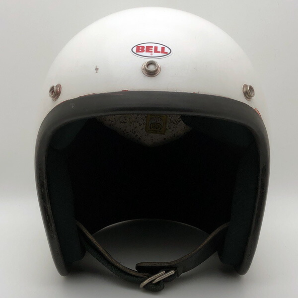 BELL R-T 初期型 WHITE 60cm 【海外直輸入中古品】スモールジェットヘルメット オープンフェイス アメリカン ベル ホワイト 白色 Lサイズ